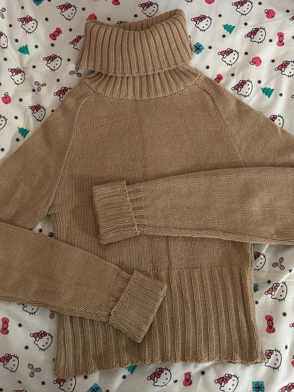 Rampage Vintage Ribbed CropTurtleneck Sweater - Women's S 100% cotton